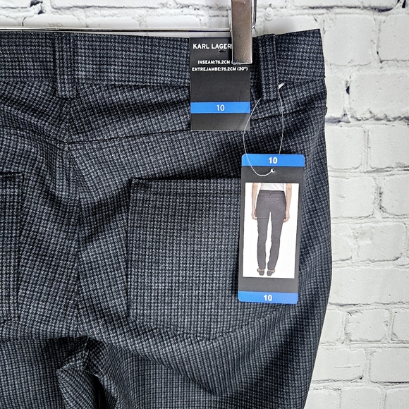 Karl Lagerfeld Pants - KARL LAGERFELD | checkered houndstooth stretch skinny pants
